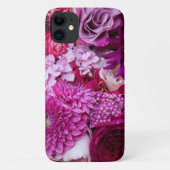 Paarse Floral Phone Case (Achterkant)