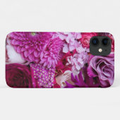 Paarse Floral Phone Case (Achterkant (horizontaal))