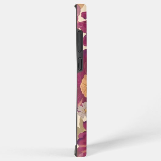 Paarse Floral Phone Case Samsung Galaxy Hoesje (Rechterkant)