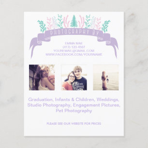 Paarse Floral Photography Flyer