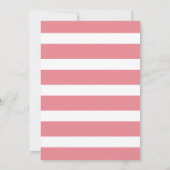 Paarse Floral Pink Stripe Surprise 21st Birthday Kaart (Achterkant)