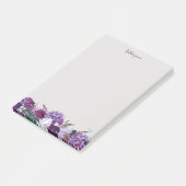  Paarse Floral Post-it® Notes (Schuin)
