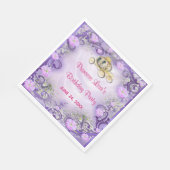 Paarse Floral Princess Enchanted Birthday Servet (Hoek)