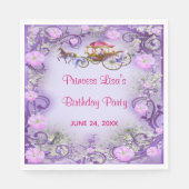 Paarse Floral Princess Fairy Tail Birthday Servet (Voorkant)