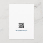 Paarse Floral QR code bruiloft Informatiekaartje (Achterkant)