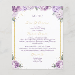 Paarse Floral Quinceañera Budgetvriendelijk Menu