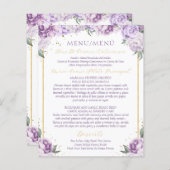 Paarse Floral Quinceañera Budgetvriendelijk Menu