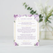 Paarse Floral Quinceañera Budgetvriendelijk Menu