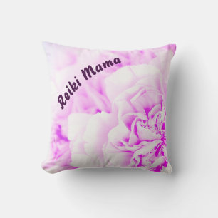 Paarse floral Reiki Mama Kussen
