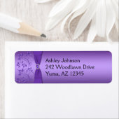 Paarse Floral Return Address Label (Insitu)
