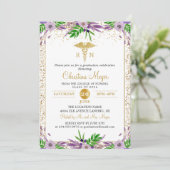 Paarse Floral RN Stuurgroep Kaart (Staand voorkant)