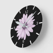 Paarse Floral Ronde Klok (Hoek)