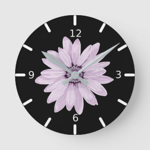 Paarse Floral Ronde Klok