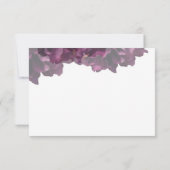 Paarse Floral RSVP-kaart RSVP Kaartje (Achterkant)