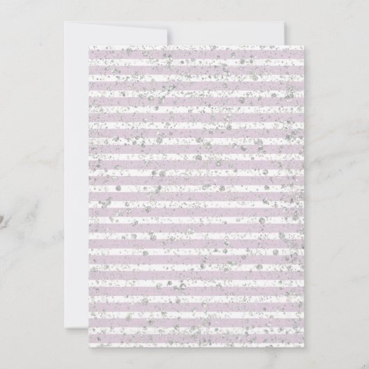 Paarse Floral & Silver bruiloft uitnodigingen (Achterkant)