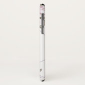 Paarse Floral Silver Glitter Geometrische naam Case-Mate iPhone Case (Achterkant/links)