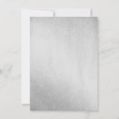 Paarse Floral Silver Shimmer Housewarming Party Kaart (Achterkant)