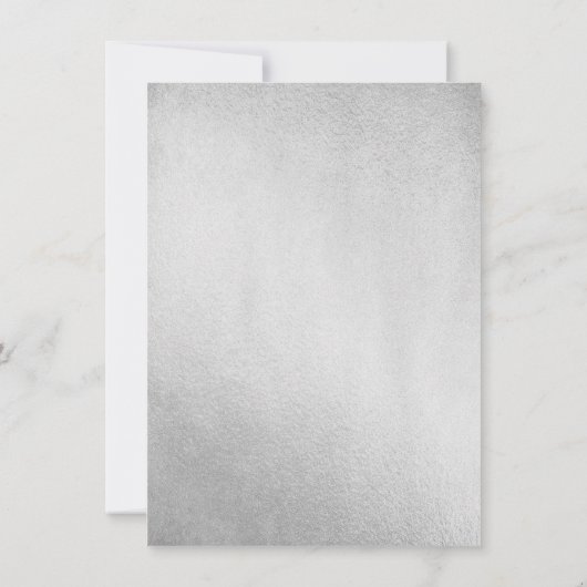 Paarse Floral Silver Shimmer Sweet 13 Invite Kaart (Achterkant)