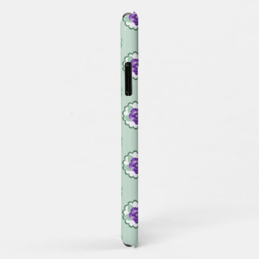 Paarse Floral Simple Pattern Calico Modern Case-Mate iPhone Case (Achterkant/rechts)