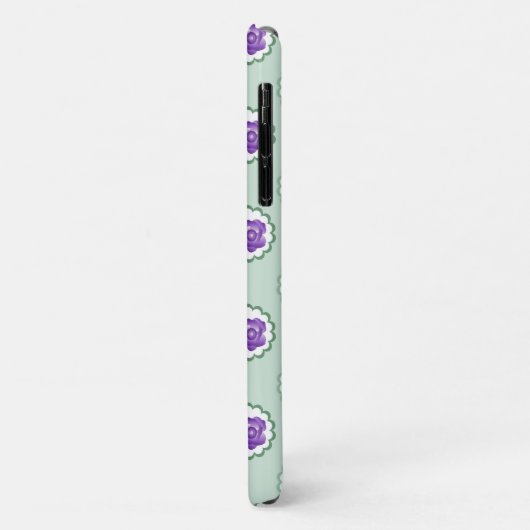 Paarse Floral Simple Pattern Calico Modern Case-Mate iPhone Case (Achterkant/links)