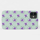Paarse Floral Simple Pattern Calico Modern Case-Mate iPhone Case (Achterkant (horizontaal))