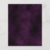 Paarse Floral Skeleton Gothic Wedding Invitation Flyer (Achterkant)