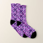 Paarse Floral Sokken (Paar)