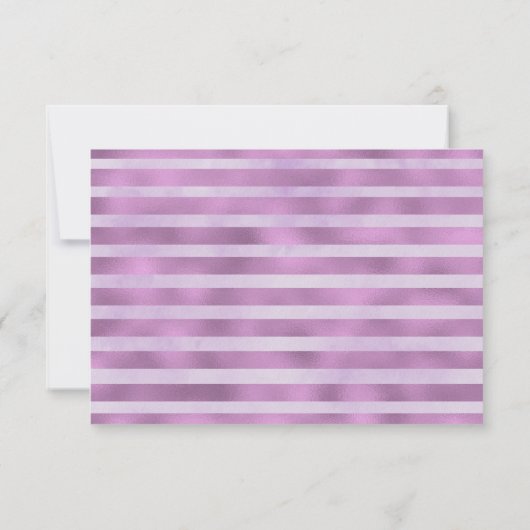 Paarse Floral Spring Wedding RSVP Enclosure Card (Achterkant)