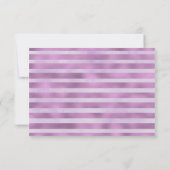 Paarse Floral Spring Wedding RSVP Enclosure Card Kaartje (Achterkant)