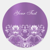 Paarse Floral Sticker (Voorkant)