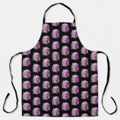 Paarse Floral Sugar Skull Pink Flowers Schort (Voorkant)