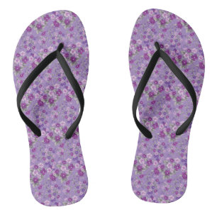 Paarse Floral Teenslippers