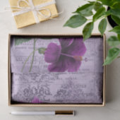  Paarse Floral Tissuepapier (Geschenk)
