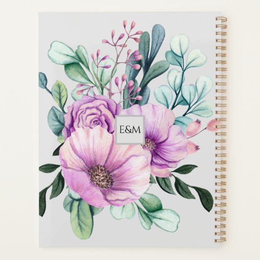 Paarse Floral-Trekker Cadeautje - Benaming class J Planner (Achterkant)