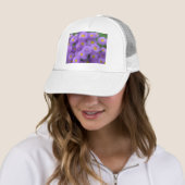 Paarse Floral Trucker Pet (In situ)
