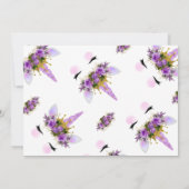 Paarse Floral Unicorn Princess Dank u Kaart (Achterkant)