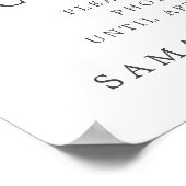 Paarse Floral Unplugged Wedding Ceremony Sign Poster (Hoek)