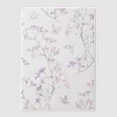 Paarse Floral Vellum Uitnodigingen (Voorkant)