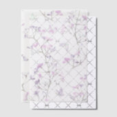 Paarse Floral Vellum Uitnodigingen (Offset (Uitnodiging))