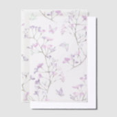 Paarse Floral Vellum Uitnodigingen (Offset)