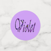 Paarse Floral Violet naam, Confetti (Kleine voorkant)