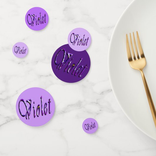 Paarse Floral Violet naam, Confetti (Groep)