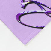 Paarse Floral Violet naam, Fleece Deken (Hoek)