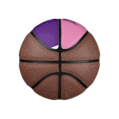 Paarse Floral Violet naam, Kinder basketbal (Rechts)