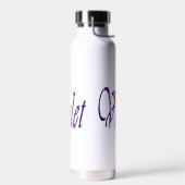 Paarse Floral Violet naam, Waterfles (Links)