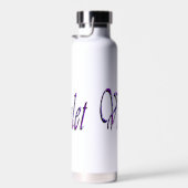 Paarse Floral Violet naam, Waterfles (Rechts)