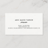 Paarse Floral Visitekaartje (Achterkant)