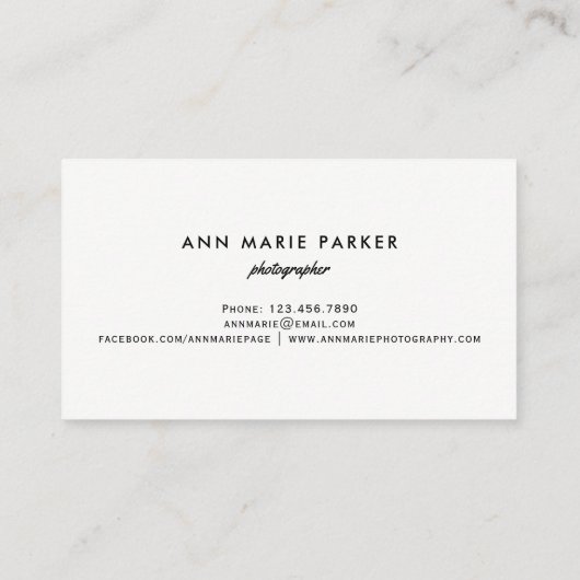 Paarse Floral Visitekaartje (Achterkant)