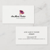 Paarse Floral Visitekaartje (Voorkant / Achterkant)