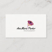 Paarse Floral Visitekaartje (Voorkant)